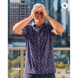 Fore Fathers‎ Short Sleeve Performance Polo Shirt Golf Dad Democratic Party XXL
